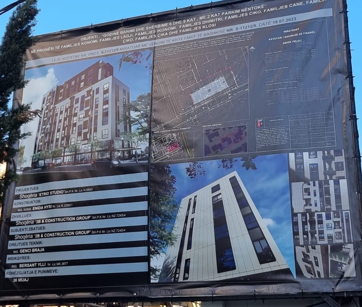 Godine banimi dhe sherbimesh me 7, 8, 9 kate mbitoke me 1 kat parkim nentoke ne rrugen Jordan Misja, Tirane